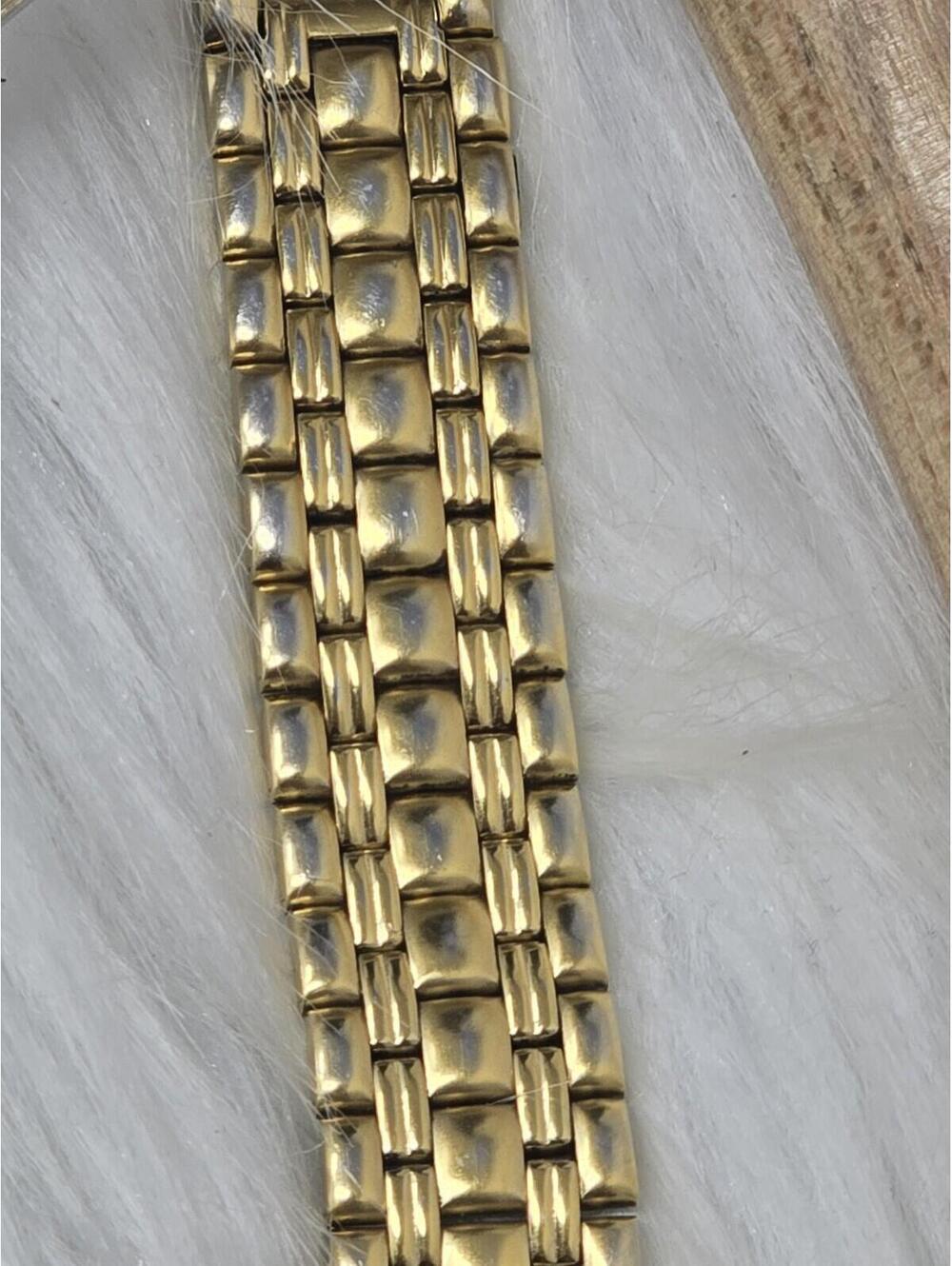 Vintage Givenchy Swiss Gold Tone Tank Watch G Link Band - Picture 4 of 8